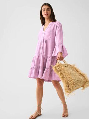 Faherty Dream Cotton Gauze Kasey Dress Nirvana XS $168